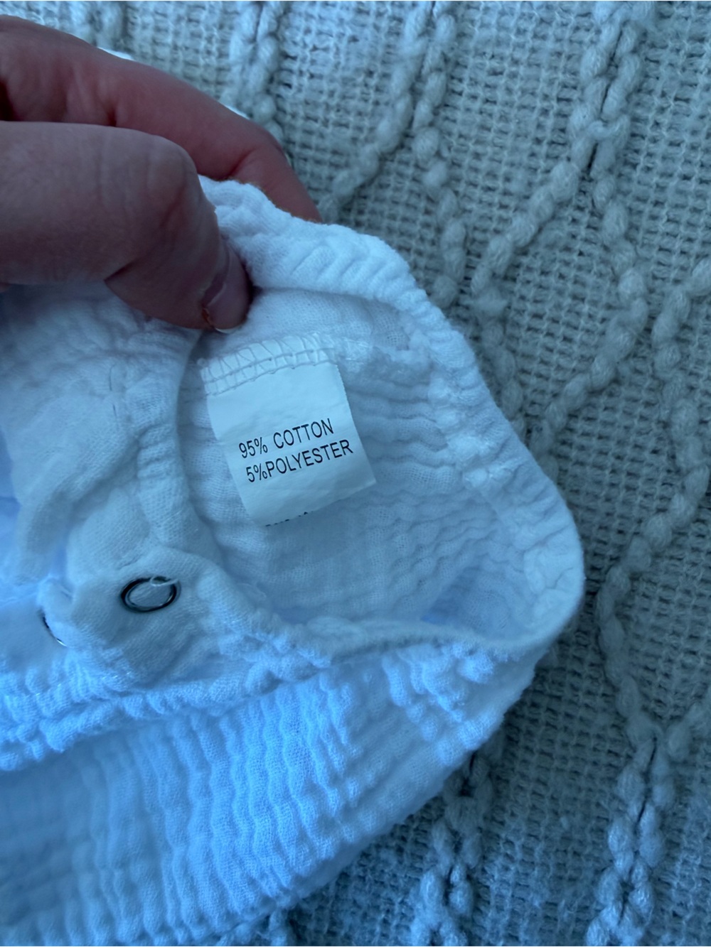 White Ruffled Baby Romper - Picture 4 of 4